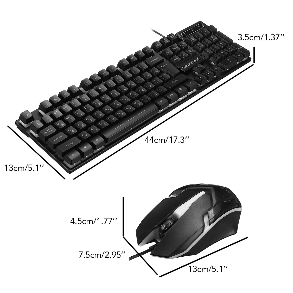 Gaming keyboard and mouse set